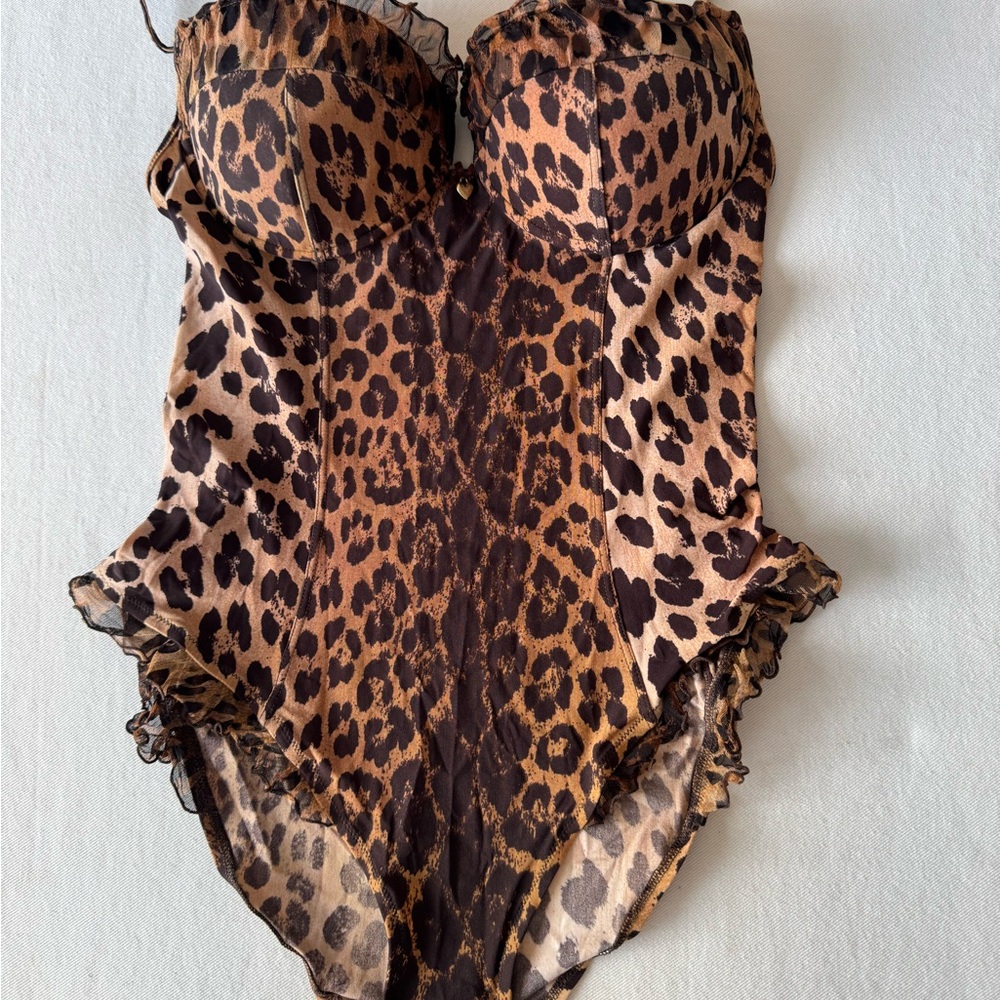 Rare Moschino Leopard Print Swimsuit